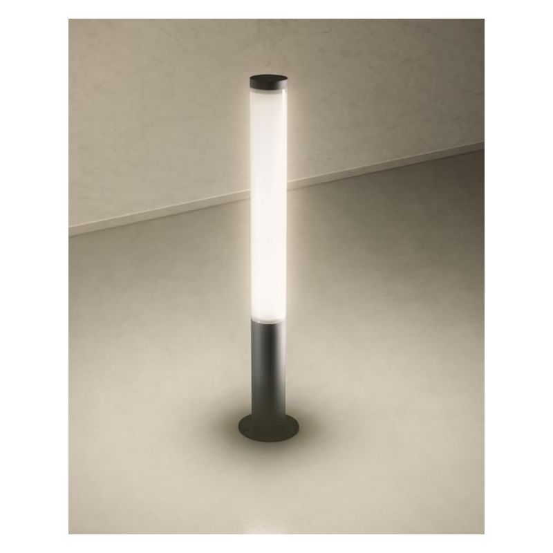 HINT LAMPIONE DA GIARDINO H100 E H200 CM ANTRACITE IP54 LED 30W E 100W LUCE 3000K MODERNO