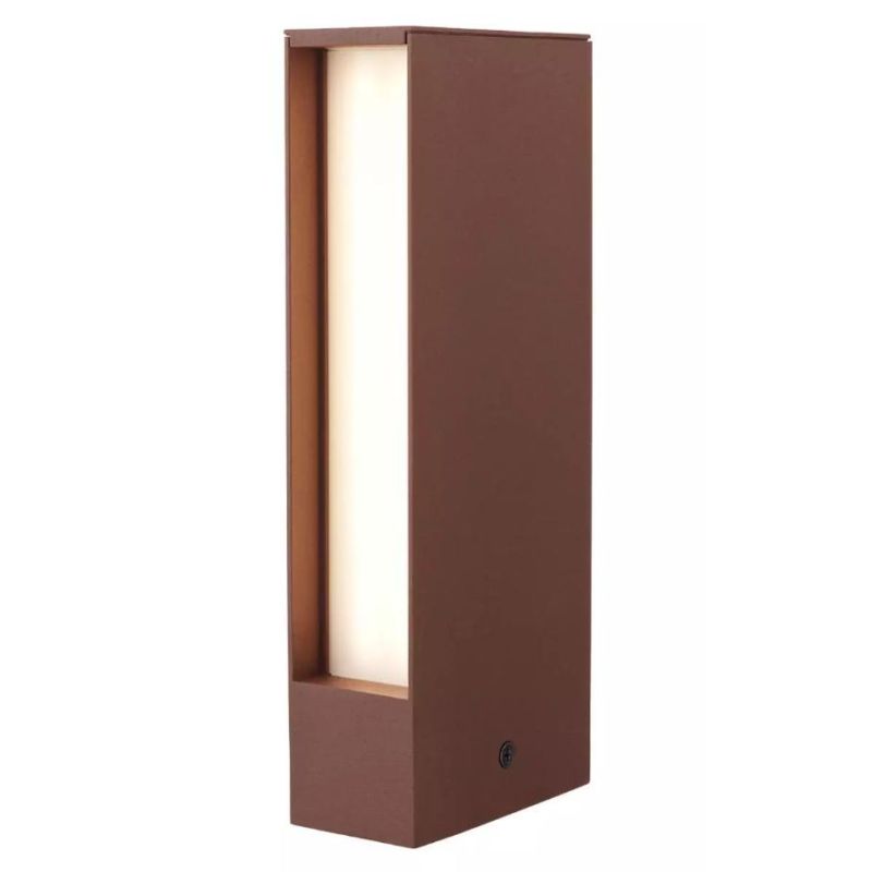TWIN PALETTO IN 2 MISURE ANTRACITE O RUGGINE LED LUCE 3000K IP65 ANTI SALSEDINE MONO EMISSIONE