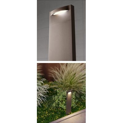 POLIFEMO PALO DA GIARDINO H70 CM ANTRACITE O MARRONE LED 8W LUCE 2700K-3000K IP65 ANTI SALSEDINE