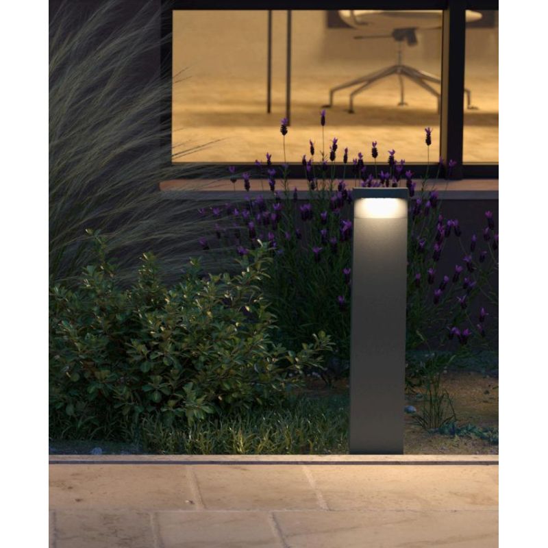 POLIFEMO PALO DA GIARDINO H70 CM ANTRACITE O MARRONE LED 8W LUCE 2700K-3000K IP65 ANTI SALSEDINE