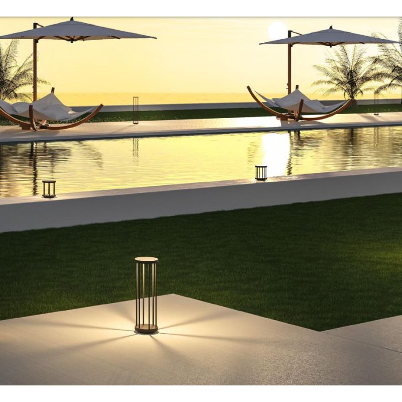 KALEN PALETTI DA GIARDINO A GABBIA IN 3 MISURE IP65 LED 8W LUCE 3000K ALLUMINIO ANTRACITE MODERNO