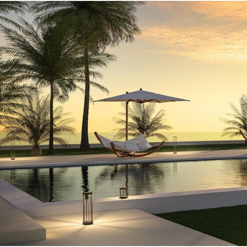 KALEN PALETTI DA GIARDINO A GABBIA IN 3 MISURE IP65 LED 8W LUCE 3000K ALLUMINIO ANTRACITE MODERNO