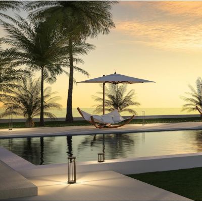 KALEN PALETTI DA GIARDINO A GABBIA IN 3 MISURE IP65 LED 8W LUCE 3000K ALLUMINIO ANTRACITE MODERNO