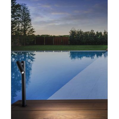 OBLIK LAMPADA DA ESTERNO IP65 ANTRACITE DA PARETE O DA TERRA LED 5W LUCE 3000K H43 CM