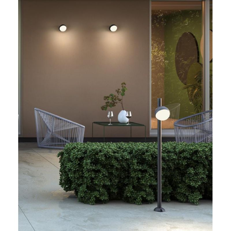 MAGNUS PALO DA GIARDINO AD 1 LUCE ALLUMINIO ANTRACITE O CORTEN IP54 H103 CM DESIGN MODERNO