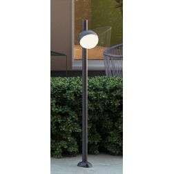 MAGNUS PALO DA GIARDINO AD 1 LUCE ALLUMINIO ANTRACITE O CORTEN IP54 H103 CM DESIGN MODERNO