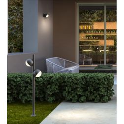 MAGNUS PALO DA GIARDINO A 2 LUCI ALLUMINIO ANTRACITE O CORTEN IP54 H103 CM DESIGN MODERNO 2