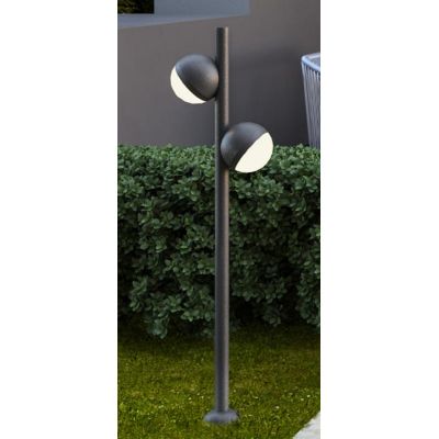 MAGNUS PALO DA GIARDINO A 2 LUCI ALLUMINIO ANTRACITE O CORTEN IP54 H103 CM DESIGN MODERNO