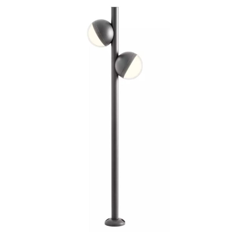 MAGNUS PALO DA GIARDINO A 2 LUCI ALLUMINIO ANTRACITE O CORTEN IP54 H103 CM DESIGN MODERNO