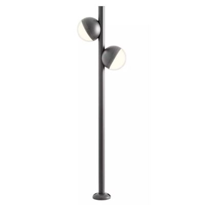 MAGNUS PALO DA GIARDINO A 2 LUCI ALLUMINIO ANTRACITE O CORTEN IP54 H103 CM DESIGN MODERNO