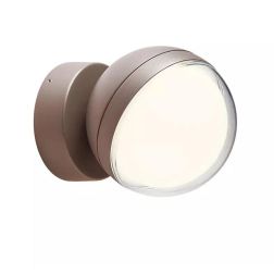 MAGNUS APPLIQUE DA ESTERNO A SFERA IN ALLUMINIO ANTRACITE O CORTEN IP54 DESIGN MODERNO