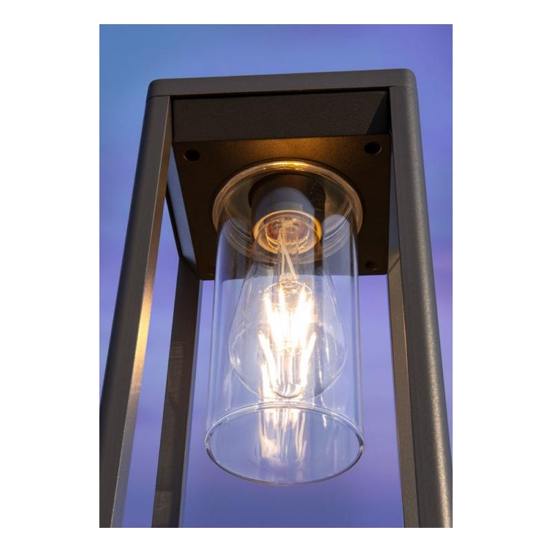 LAGOS APPLIQUE A LANTERNA IP54 ALLUMINIO ANTRACITE O MARRONE LAMPADINA E27 MODERNA