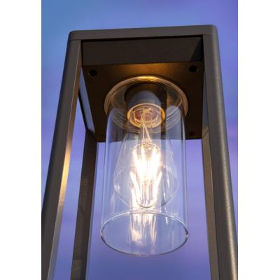 LAGOS APPLIQUE A LANTERNA IP54 ALLUMINIO ANTRACITE O MARRONE LAMPADINA E27 MODERNA