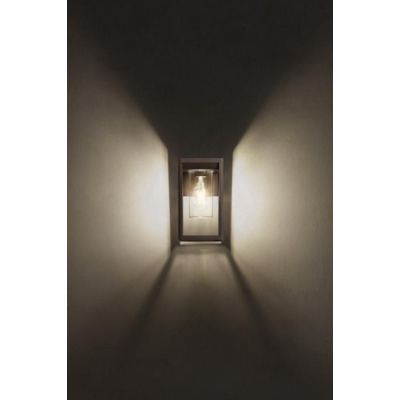 LAGOS APPLIQUE A LANTERNA IP54 ALLUMINIO ANTRACITE O MARRONE LAMPADINA E27 MODERNA