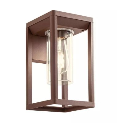 LAGOS APPLIQUE A LANTERNA IP54 ALLUMINIO ANTRACITE O MARRONE LAMPADINA E27 MODERNA