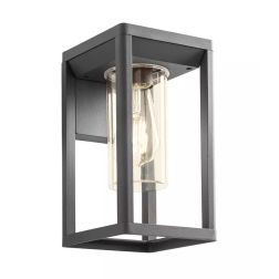 LAGOS APPLIQUE A LANTERNA IP54 ALLUMINIO ANTRACITE O MARRONE LAMPADINA E27 MODERNA