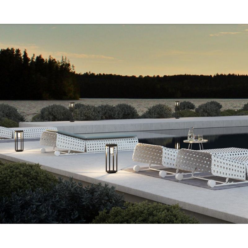 LAGOS PALETTO DA ESTERNO IP54 2 MISURE ALLUMINIO ANTRACITE O MARRONE LAMPADINA E27 MODERNO