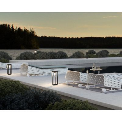 LAGOS PALETTO DA ESTERNO IP54 2 MISURE ALLUMINIO ANTRACITE O MARRONE LAMPADINA E27 MODERNO