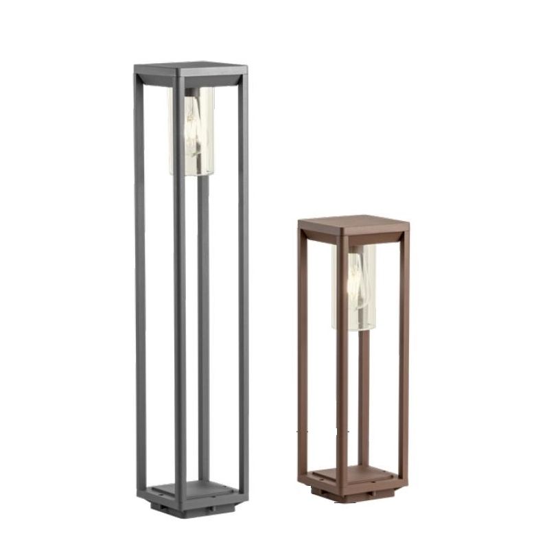 LAGOS PALETTO DA ESTERNO IP54 2 MISURE ALLUMINIO ANTRACITE O MARRONE LAMPADINA E27 MODERNO