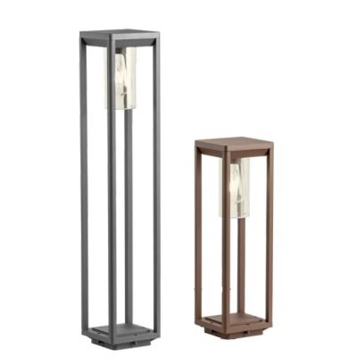 LAGOS PALETTO DA ESTERNO IP54 2 MISURE ALLUMINIO ANTRACITE O MARRONE LAMPADINA E27 MODERNO
