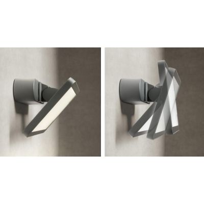 FLUX PROIETTORE DA ESTERNO IP65 ALLUMINIO ANTRACITE 2 MISURE LED INTEGRATO LUCE 3000K