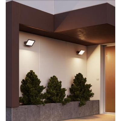 FLUX PROIETTORE DA ESTERNO IP65 ALLUMINIO ANTRACITE 2 MISURE LED INTEGRATO LUCE 3000K