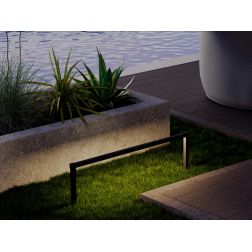 BARRIER PALETTO LINEARE DA ESTERNO CON PICCHETTO IP65 2 MISURE LED 15W LUCE 3000K MODERNO