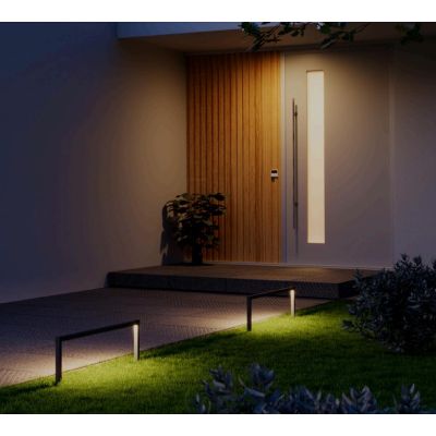 BARRIER PALETTO LINEARE DA ESTERNO CON PICCHETTO IP65 2 MISURE LED 15W LUCE 3000K MODERNO