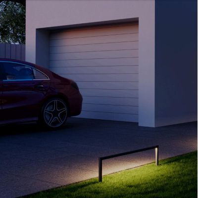 BARRIER PALETTO LINEARE DA ESTERNO CON PICCHETTO IP65 2 MISURE LED 15W LUCE 3000K MODERNO