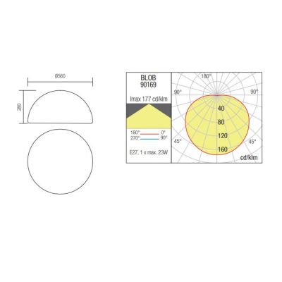 BLOB LAMPADA MEZZA SFERA PER ARREDO GIARDINO IP65 ANTI SALSEDINE BIANCA OPALE
