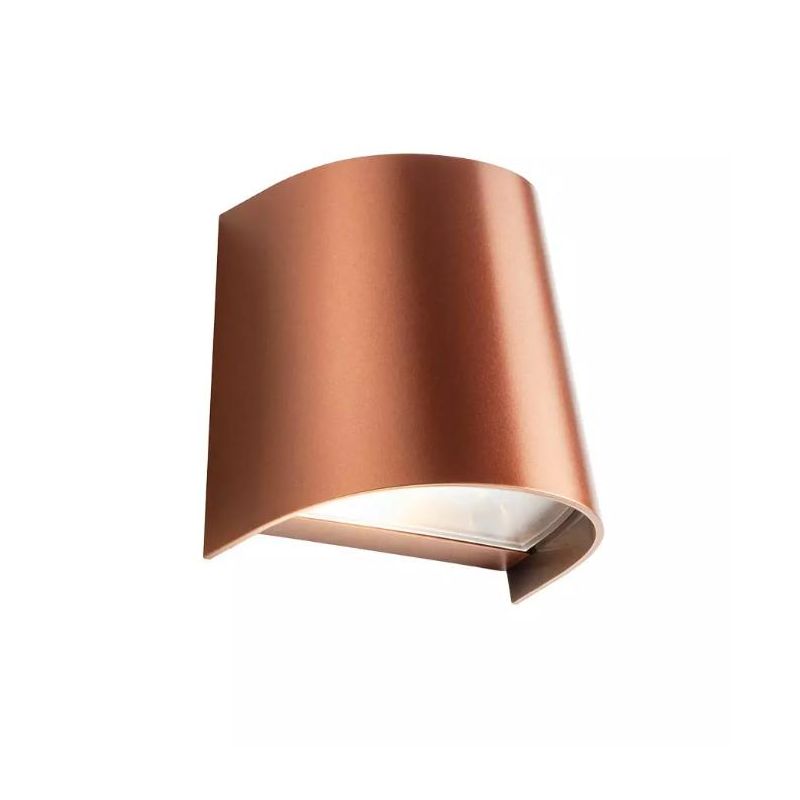 TRON APPLIQUE DA ESTERNO IP65 ANTRACITE O RAME MONO EMISSIONE ANTI CORROSIONE MODERNA