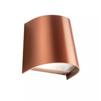 TRON APPLIQUE DA ESTERNO IP65 ANTRACITE O RAME MONO EMISSIONE ANTI CORROSIONE MODERNA