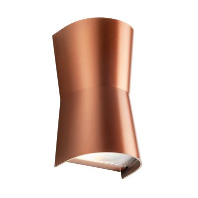 TRON APPLIQUE DA ESTERNO IP65 ANTRACITE O RAME BIEMISSIONE LUCE ANTI CORROSIONE MODERNA