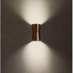 TRON APPLIQUE DA ESTERNO IP65 ANTRACITE O RAME BIEMISSIONE LUCE ANTI CORROSIONE MODERNA