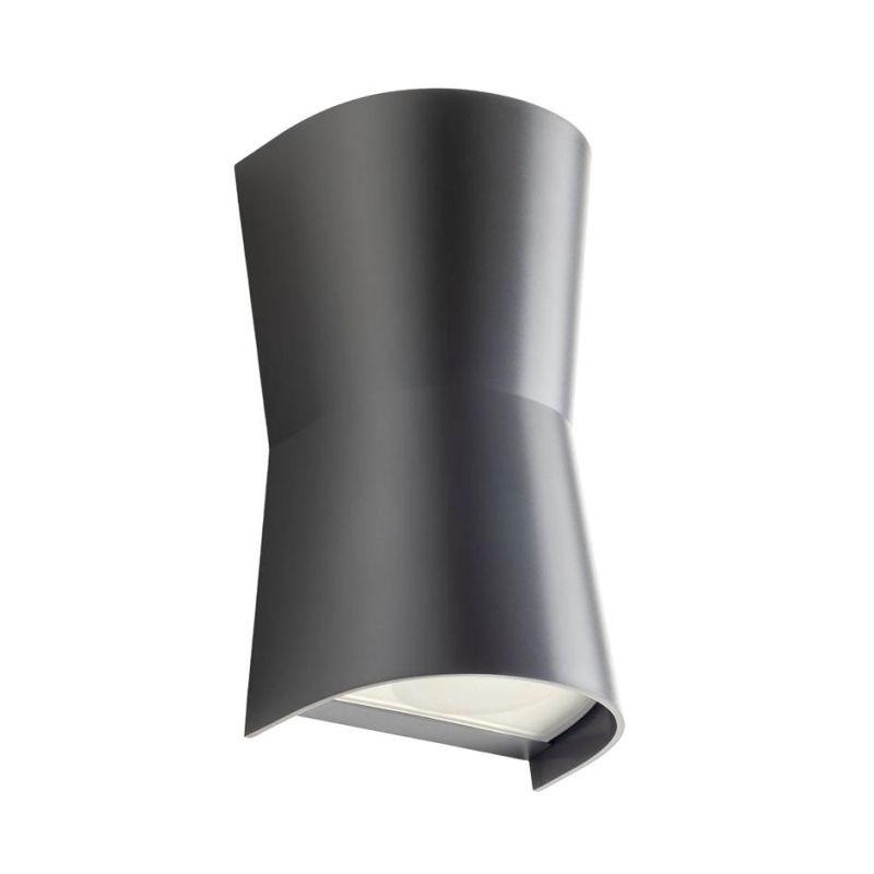 TRON APPLIQUE DA ESTERNO IP65 ANTRACITE O RAME BIEMISSIONE LUCE ANTI CORROSIONE MODERNA