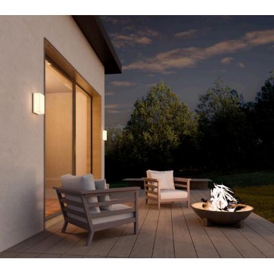 KODIAK APPLIQUE DA ESTERNI ANTI CORROSIONE IP65 3 MISURE BIANCA CON LED INTEGRATO LUCE 3000K-4000K