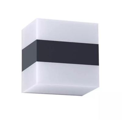 KODIAK APPLIQUE ANTI CORROSIONE IP65 3 MISURE BIANCA CON FASCIA NERA LED INTEGRATO LUCE 3000K-4000K