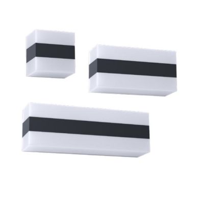 KODIAK APPLIQUE ANTI CORROSIONE IP65 3 MISURE BIANCA CON FASCIA NERA LED INTEGRATO LUCE 3000K-4000K