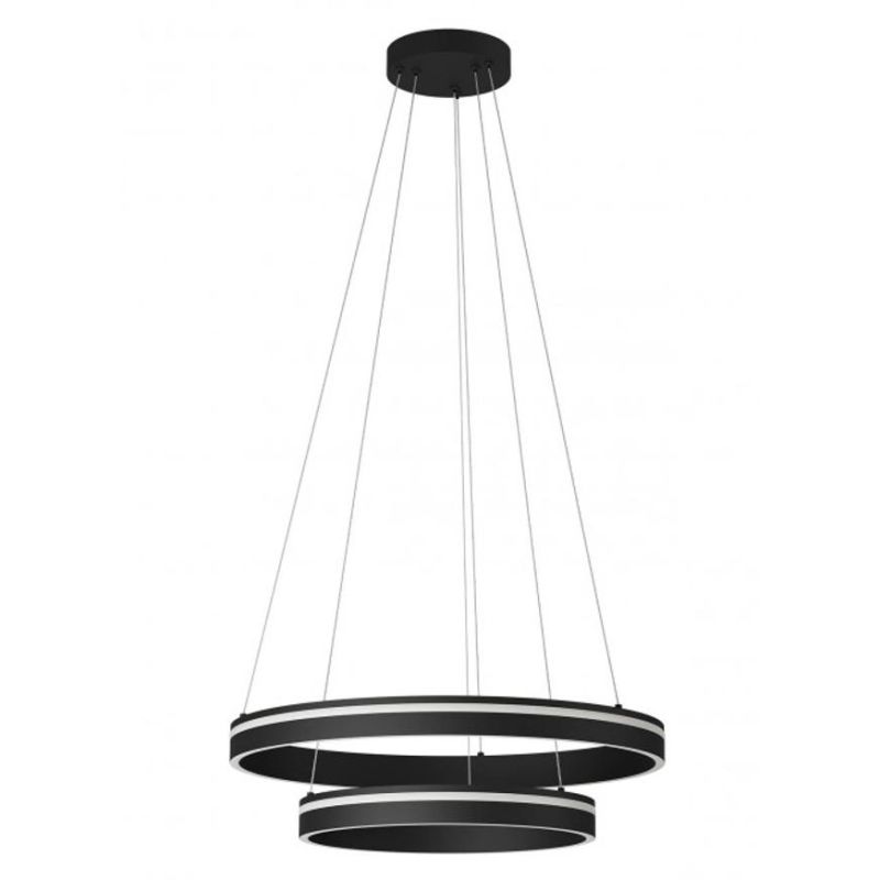 VALDIS SOSPENSIONE MODERNA 2 ANELLI IN 2 MISURE A LED CON LUCE 3000K-4000K BIANCO,NERO E ORO