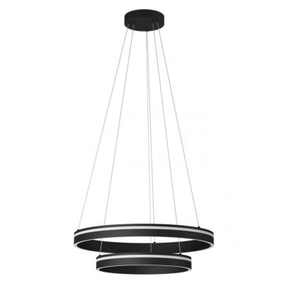 VALDIS SOSPENSIONE MODERNA 2 ANELLI IN 2 MISURE A LED CON LUCE 3000K-4000K BIANCO,NERO E ORO