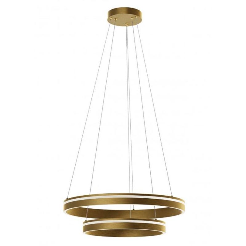 VALDIS SOSPENSIONE MODERNA 2 ANELLI IN 2 MISURE A LED CON LUCE 3000K-4000K BIANCO,NERO E ORO