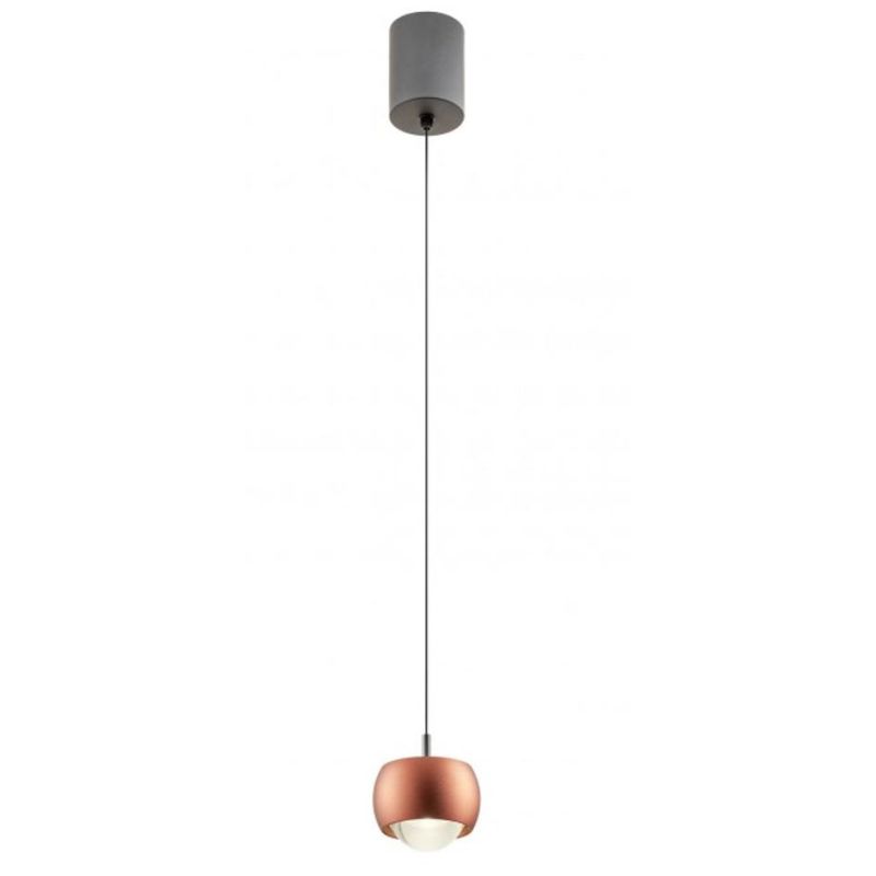AVES SOSPENSIONE SINGOLA A SFERA  IN ALLUMINIO 6 COLORI LED 12W LUCE 3000K ORIGINALE