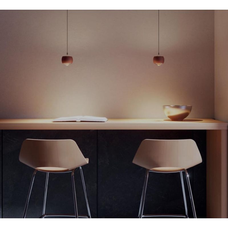 AVES SOSPENSIONE SINGOLA A SFERA  IN ALLUMINIO 6 COLORI LED 12W LUCE 3000K ORIGINALE