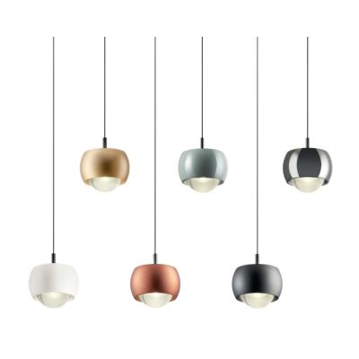 AVES SOSPENSIONE SINGOLA A SFERA  IN ALLUMINIO 6 COLORI LED 12W LUCE 3000K ORIGINALE