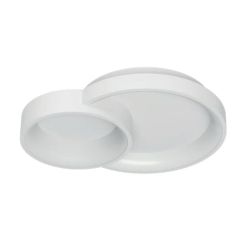 COMBI PLAFONIERA DUE CERCHI ORO,BIANCO O NERO LED 40W CCT DIMMERABILE LARGHEZZA CM 48 MODERNA