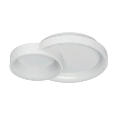 COMBI PLAFONIERA DUE CERCHI ORO,BIANCO O NERO LED 40W CCT DIMMERABILE LARGHEZZA CM 48 MODERNA