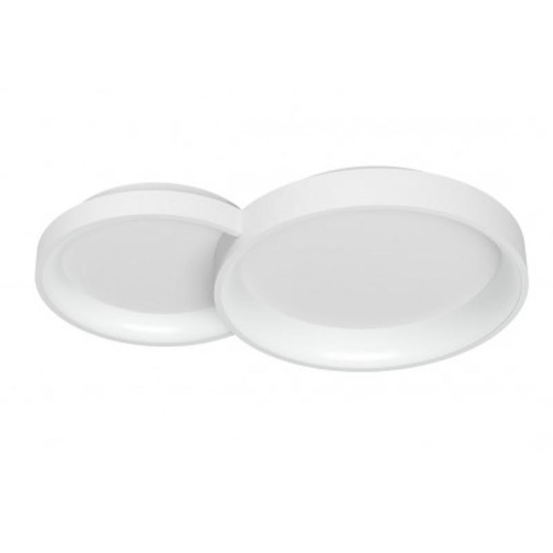 COMBI PLAFONIERA DUE CERCHI ORO,BIANCO O NERO LED 50W CCT DIMMERABILE LARGHEZZA CM 72 MODERNA