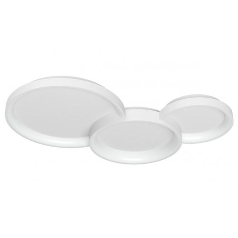 COMBI PLAFONIERA TRE CERCHI ORO,BIANCO O NERO LED 72W CCT DIMMERABILE LARGHEZZA CM 105 MODERNA