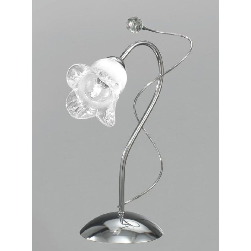 SILVIA LUMETTO IN STILE CLASSICO ECONOMICO IN METALLO CROMO CON DIFFUSORE IN VETRO CRISTALENSI LUX - Cristalensi Shop Online