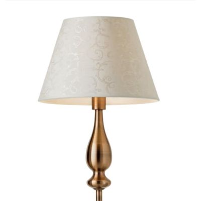 FABIOLA PIANTANA CLASSICA H155 CM IN METALLO CON FINITURA OTTONE E PARALUME IN TESSUTO BEIGE